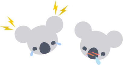 コアラこどもの症状